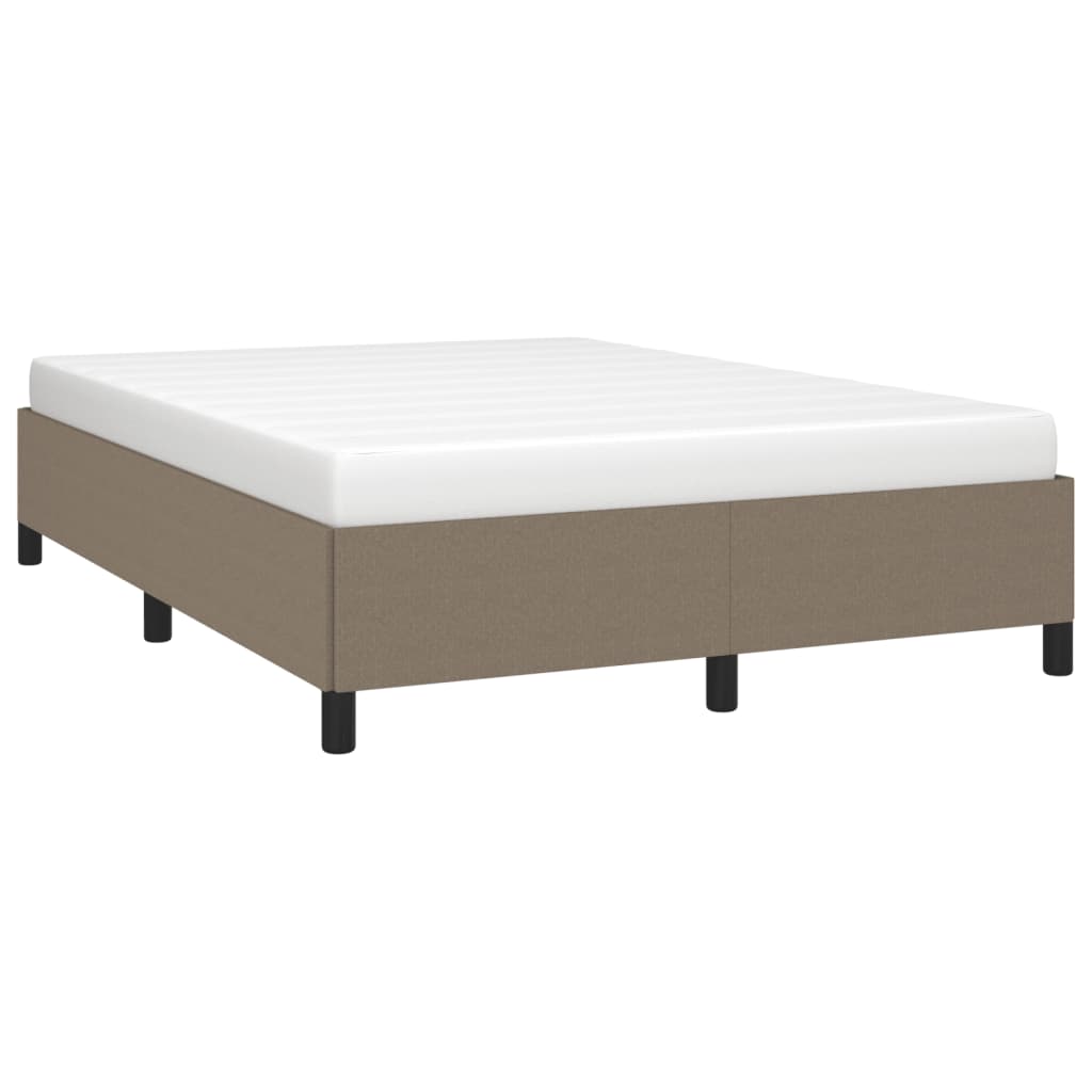 vidaXL Rama łóżka bez materaca, taupe, 140x200 cm, obita tkaniną