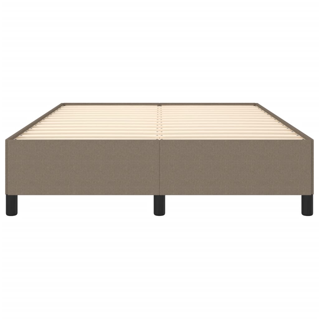vidaXL Rama łóżka bez materaca, taupe, 140x200 cm, obita tkaniną