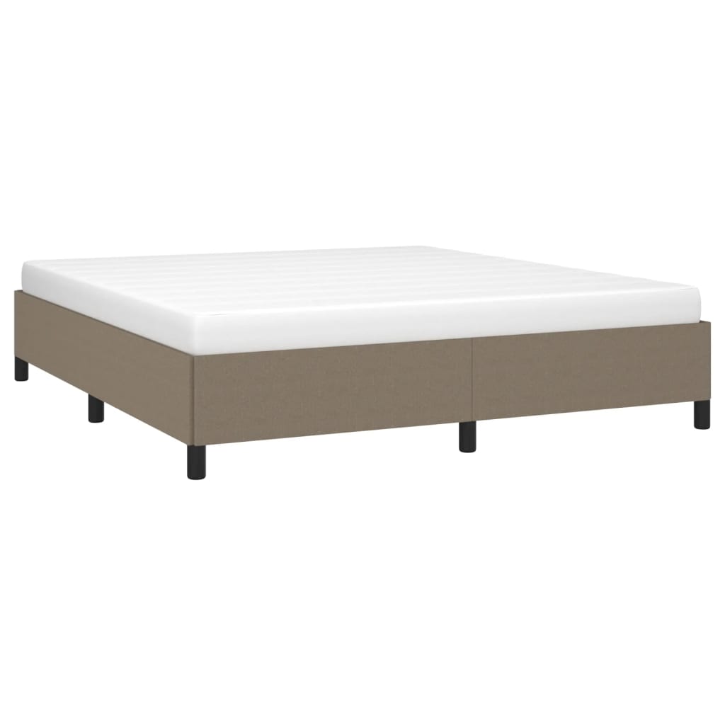 vidaXL Rama łóżka bez materaca, taupe, 180x200 cm, obita tkaniną