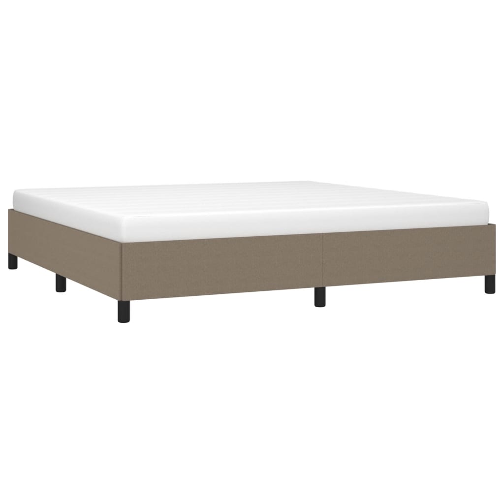 vidaXL Rama łóżka bez materaca, taupe, 200x200 cm, obita tkaniną