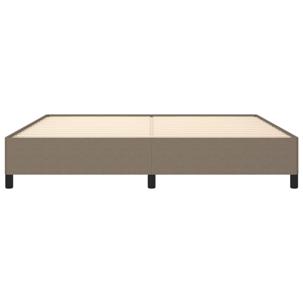 vidaXL Rama łóżka bez materaca, taupe, 200x200 cm, obita tkaniną