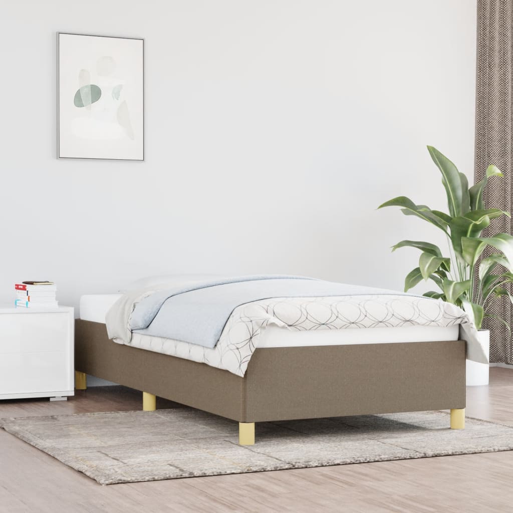 vidaXL Rama łóżka bez materaca Taupe 80x200 cm Tkanina