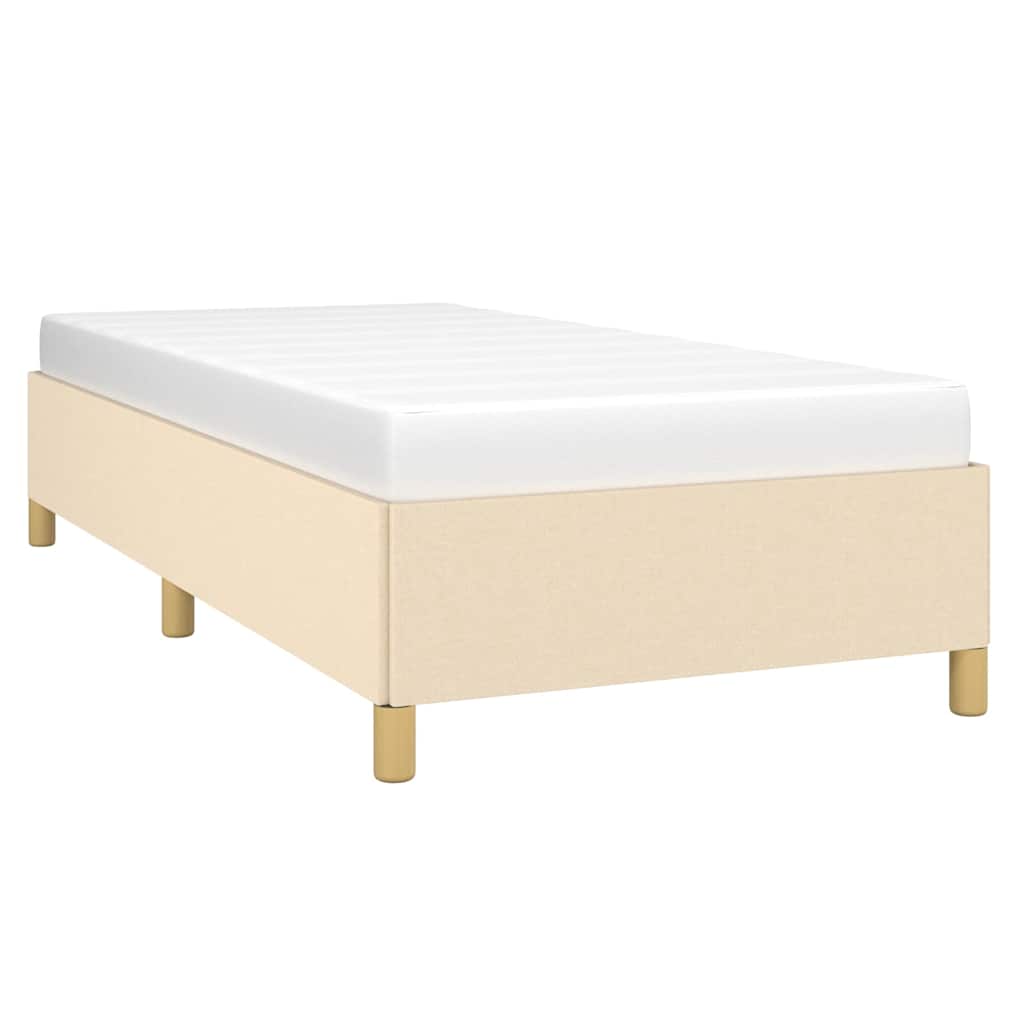vidaXL Rama łóżka bez materaca Kremowa 80x200 cm Tkanina