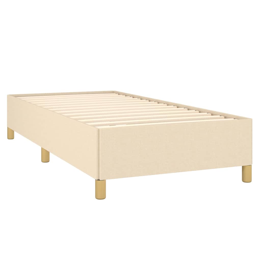 vidaXL Rama łóżka bez materaca Kremowa 80x200 cm Tkanina