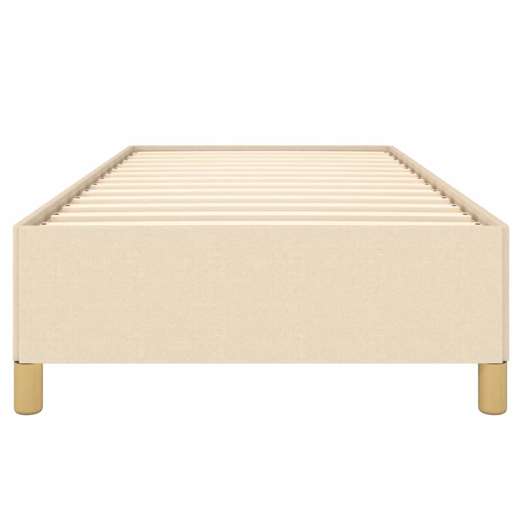 vidaXL Rama łóżka bez materaca Kremowa 80x200 cm Tkanina