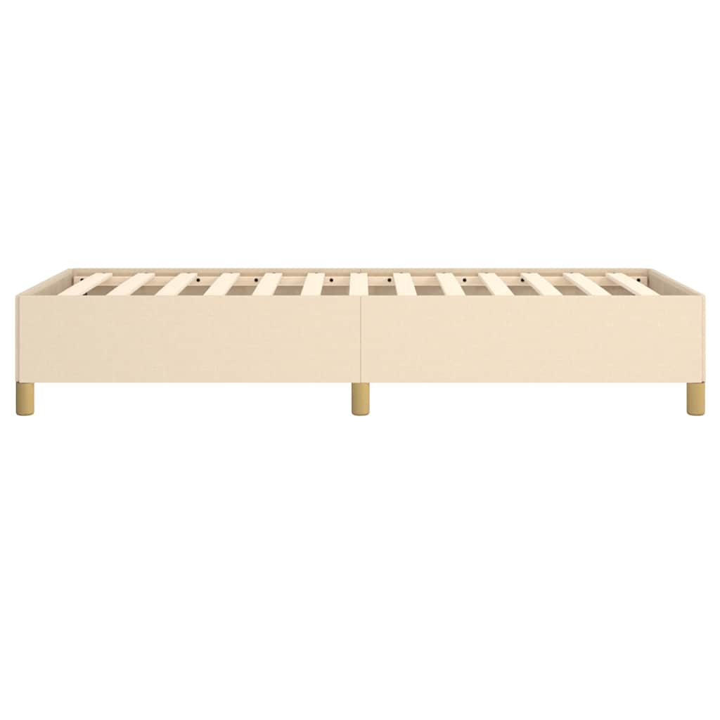 vidaXL Rama łóżka bez materaca Kremowa 80x200 cm Tkanina