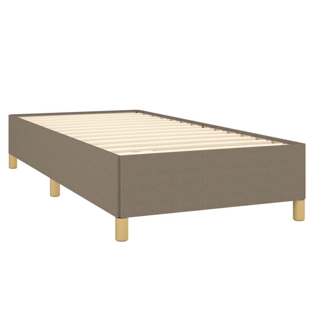 vidaXL Rama łóżka bez materaca Taupe 90x190 cm Tkanina