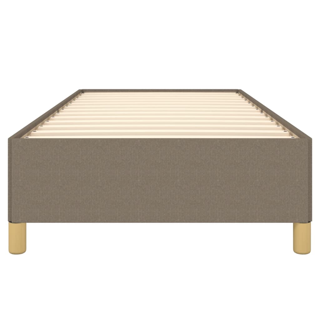 vidaXL Rama łóżka bez materaca Taupe 90x190 cm Tkanina