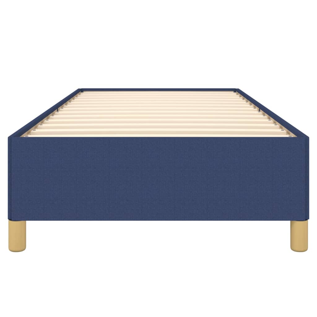 vidaXL Rama łóżka bez materaca Niebieska 90x190 cm Tkanina