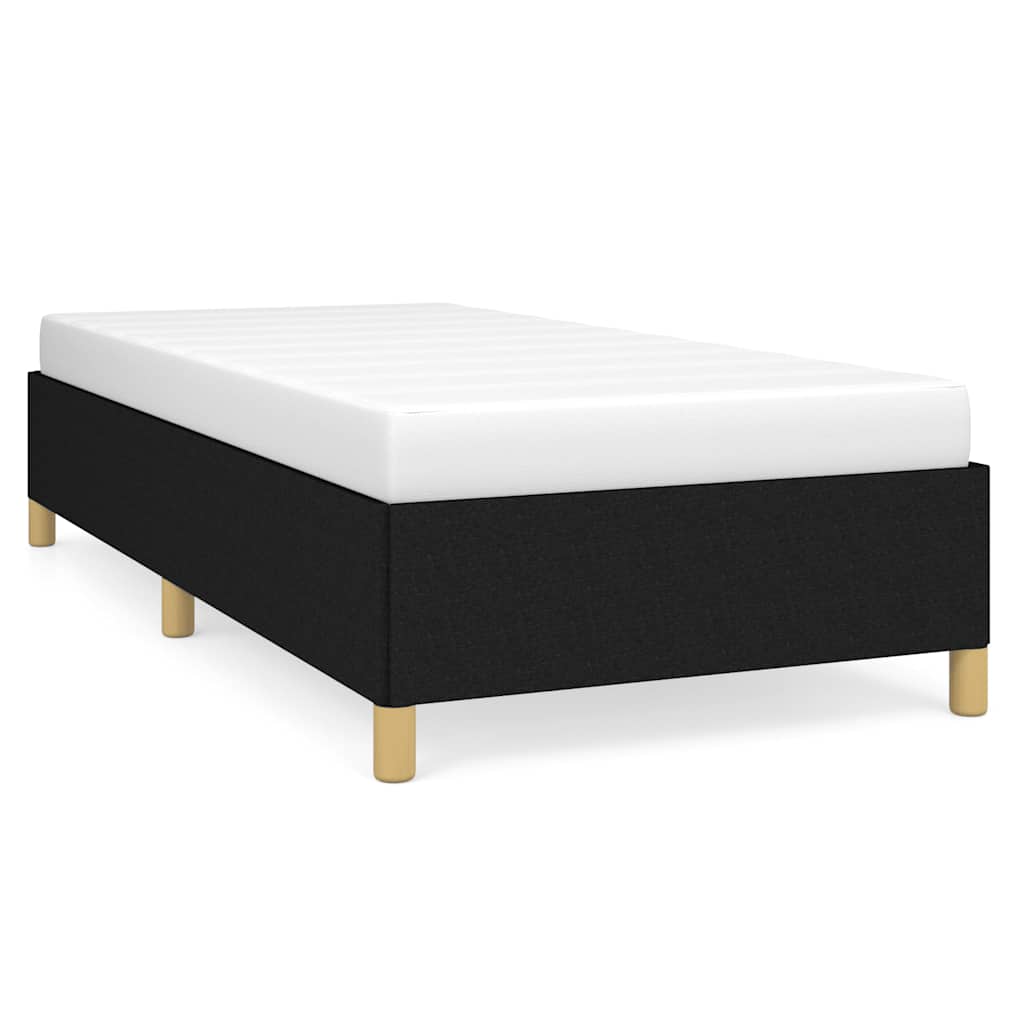 vidaXL Rama łóżka bez materaca Czarna 90x200 cm Tkanina
