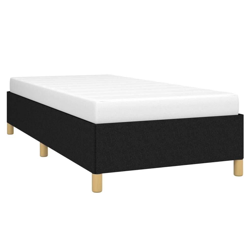 vidaXL Rama łóżka bez materaca Czarna 90x200 cm Tkanina
