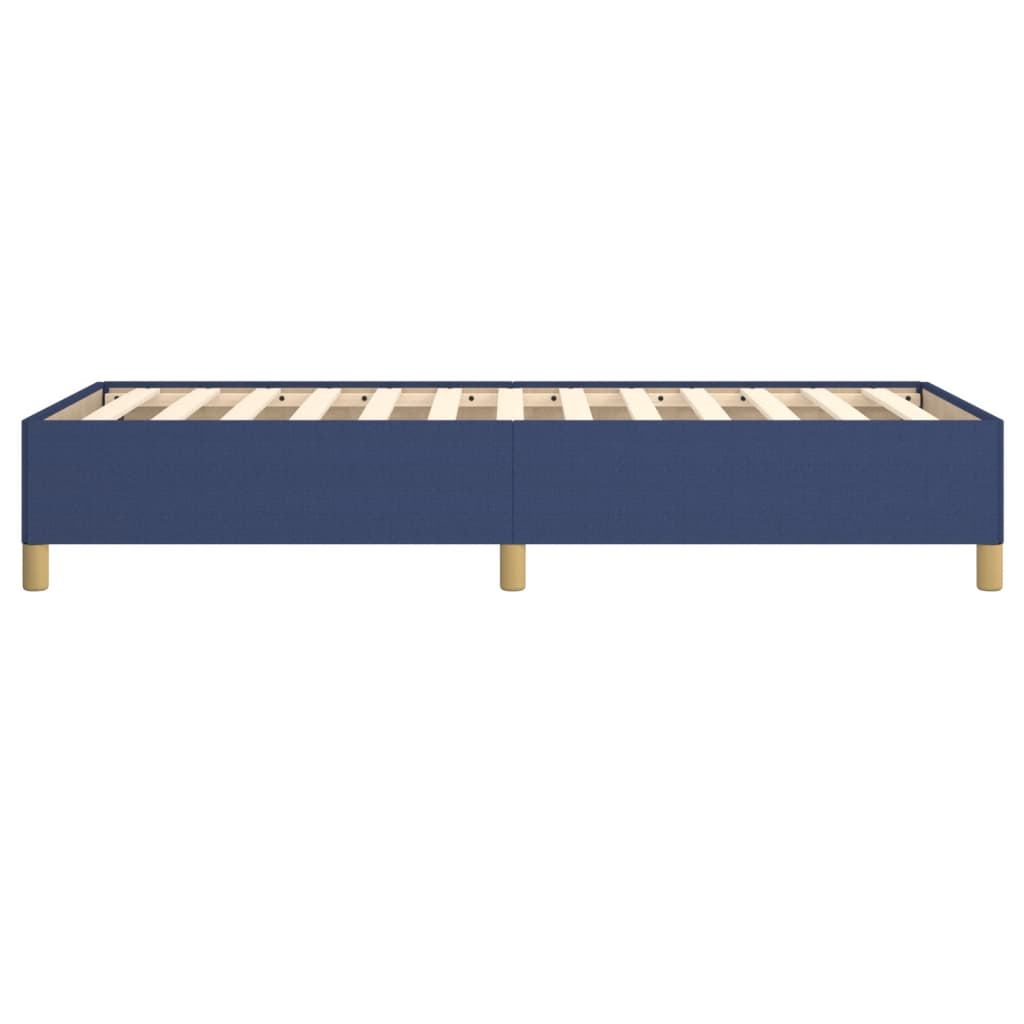 vidaXL Rama łóżka bez materaca Niebieska 100x200 cm Tkanina