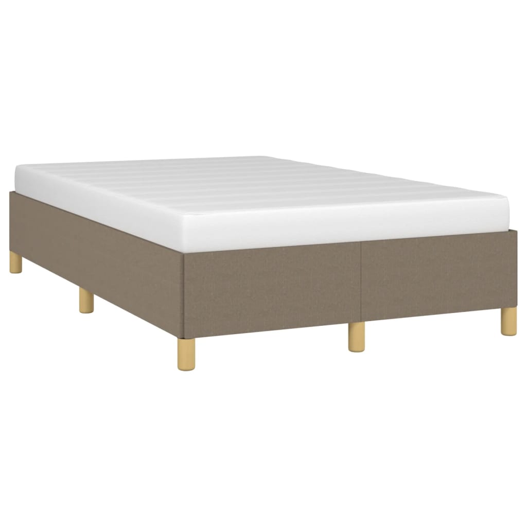 vidaXL Rama łóżka bez materaca, taupe, 120x200 cm, obita tkaniną