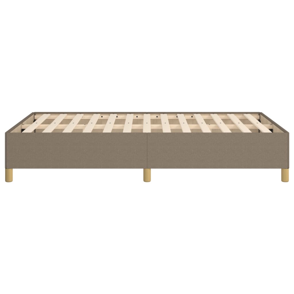 vidaXL Rama łóżka bez materaca, taupe, 120x200 cm, obita tkaniną
