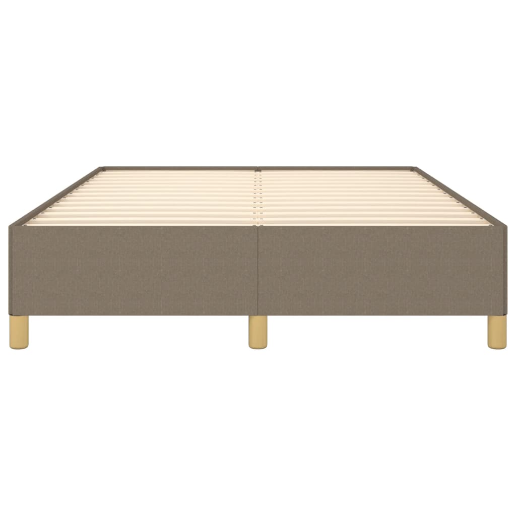 vidaXL Rama łóżka bez materaca, kolor taupe, 140x190 cm, obita tkaniną