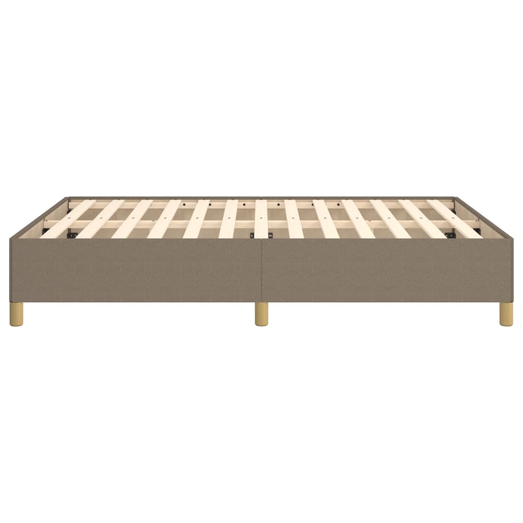 vidaXL Rama łóżka bez materaca, kolor taupe, 140x190 cm, obita tkaniną