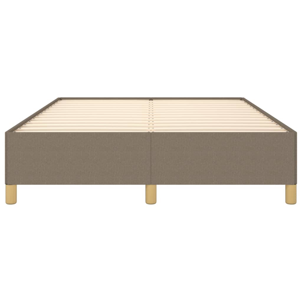 vidaXL Rama łóżka bez materaca, taupe, 140x200 cm, obita tkaniną