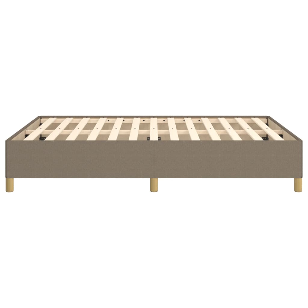 vidaXL Rama łóżka bez materaca, taupe, 140x200 cm, obita tkaniną