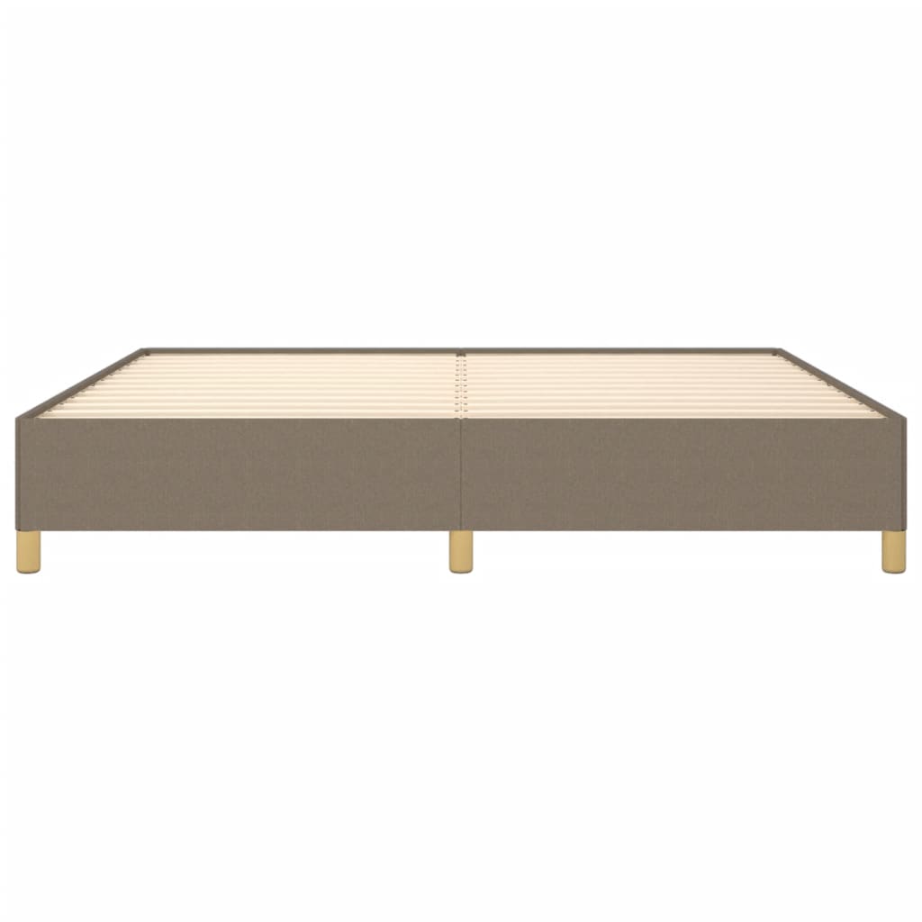vidaXL Rama łóżka bez materaca, taupe, 200x200 cm, obita tkaniną