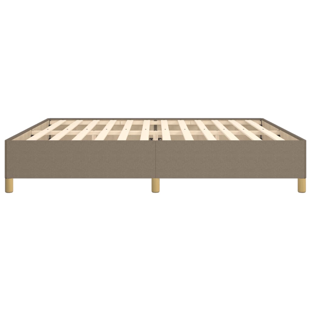 vidaXL Rama łóżka bez materaca, taupe, 200x200 cm, obita tkaniną