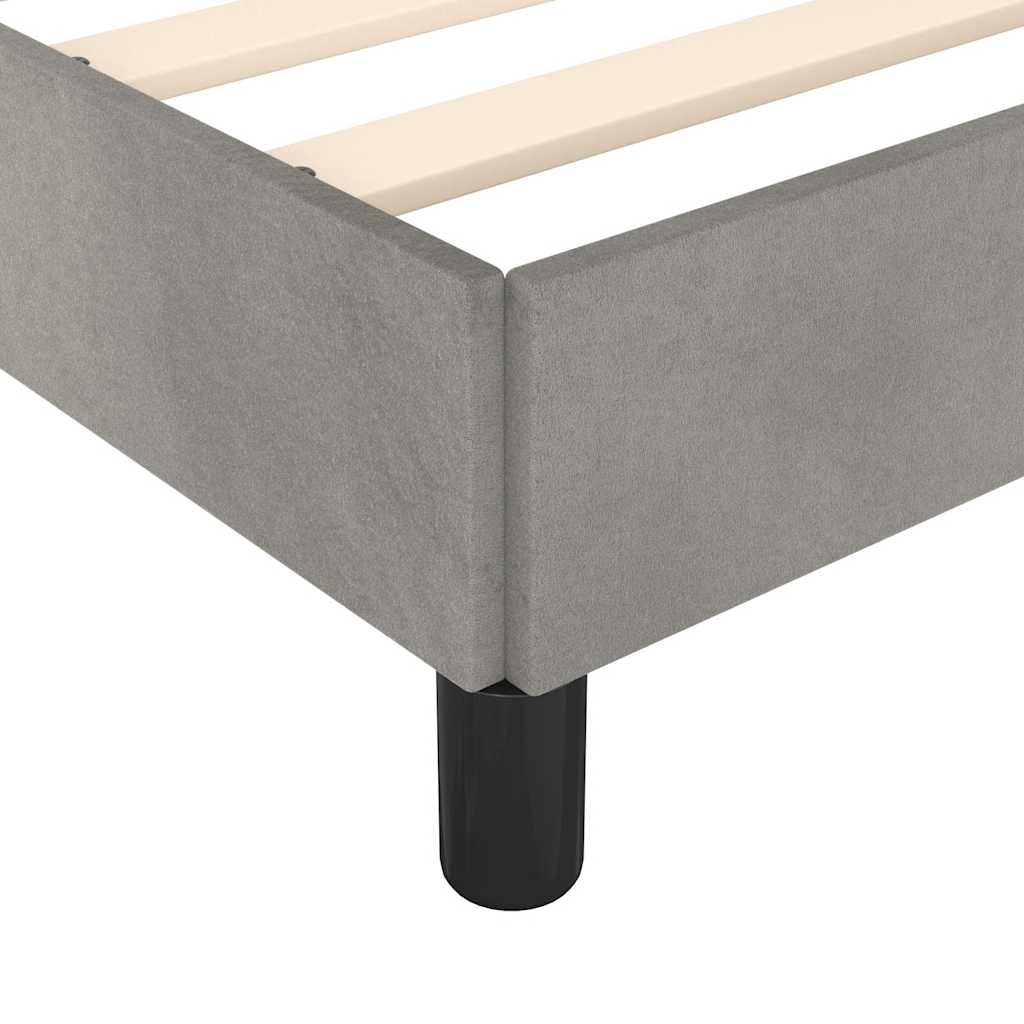 vidaXL Rama łóżka bez materaca jasnoszara 100x190 cm Twin Velvet