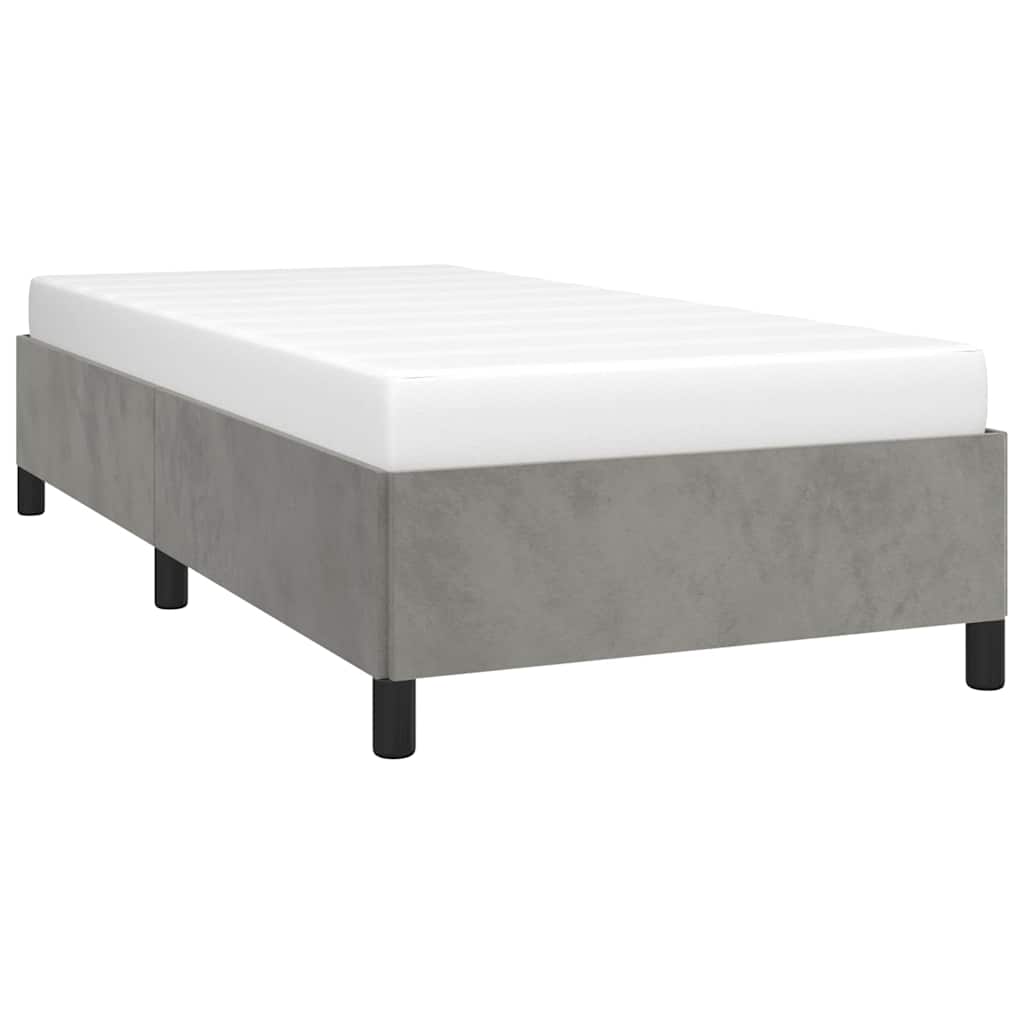 vidaXL Rama łóżka bez materaca jasnoszara 100x203 cm Twin XL Velvet