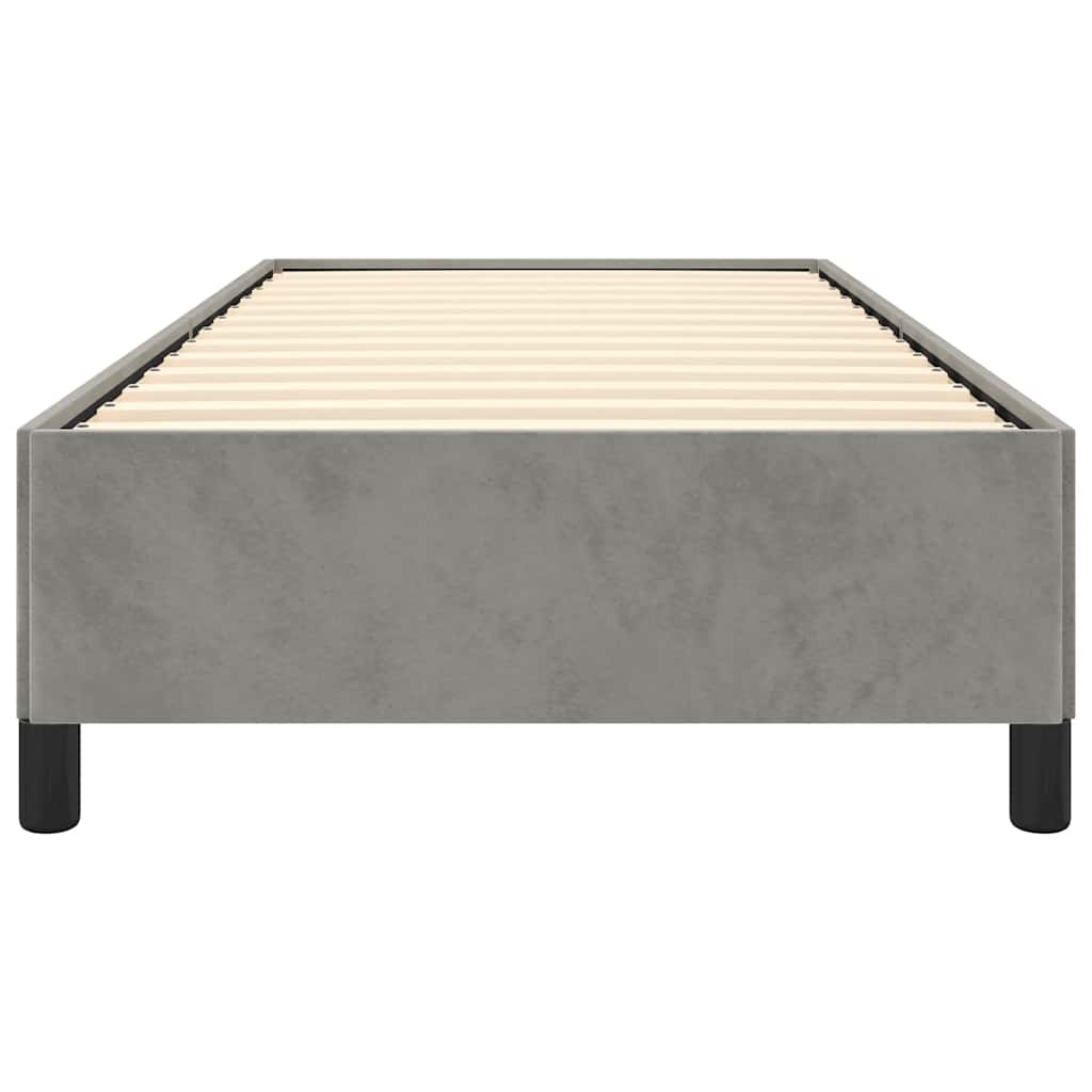vidaXL Rama łóżka bez materaca jasnoszara 100x203 cm Twin XL Velvet