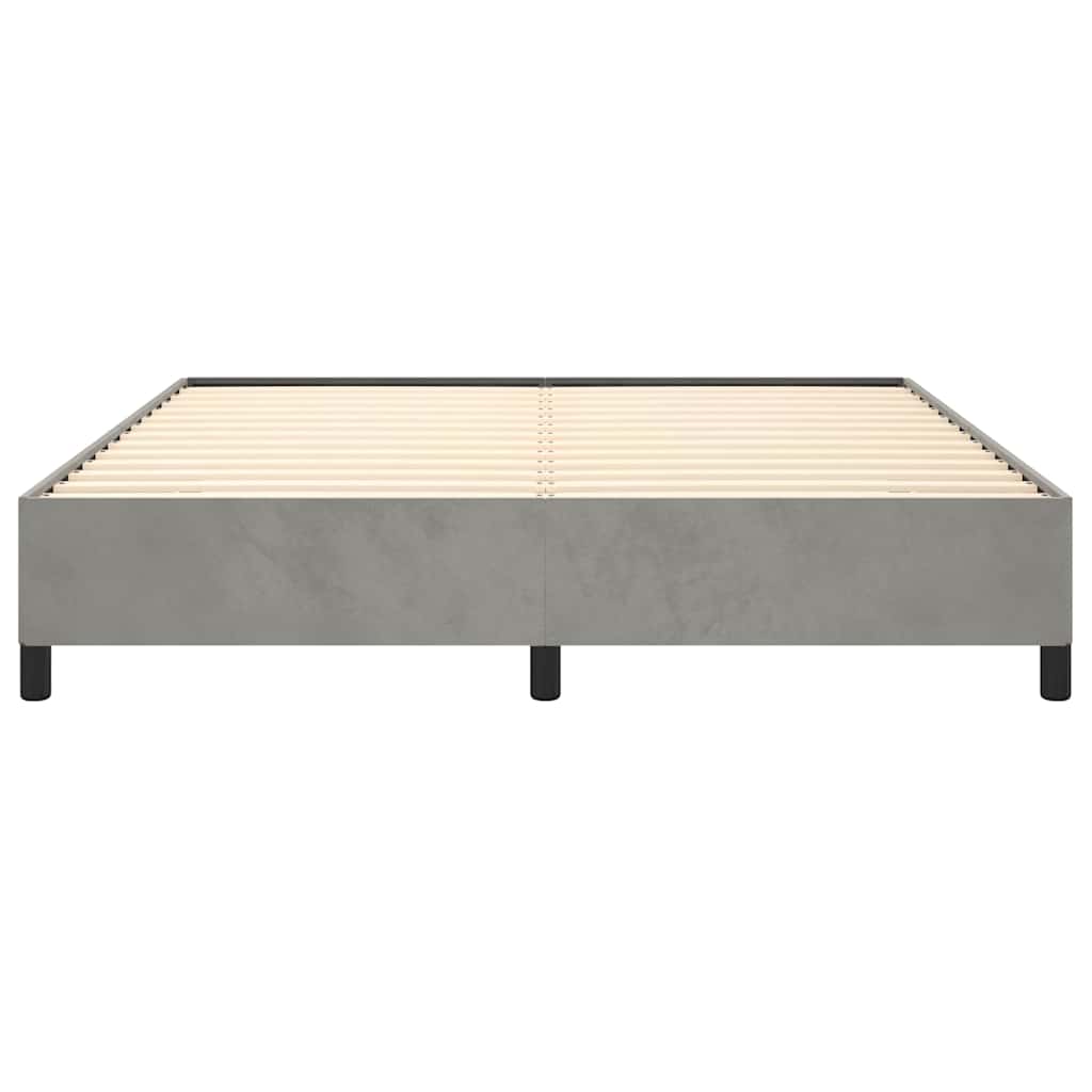 vidaXL Rama łóżka bez materaca jasnoszara 193x203 cm King Velvet