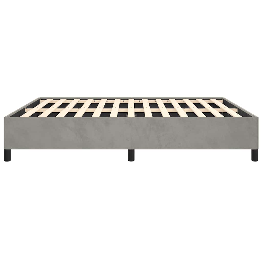 vidaXL Rama łóżka bez materaca jasnoszara 193x203 cm King Velvet