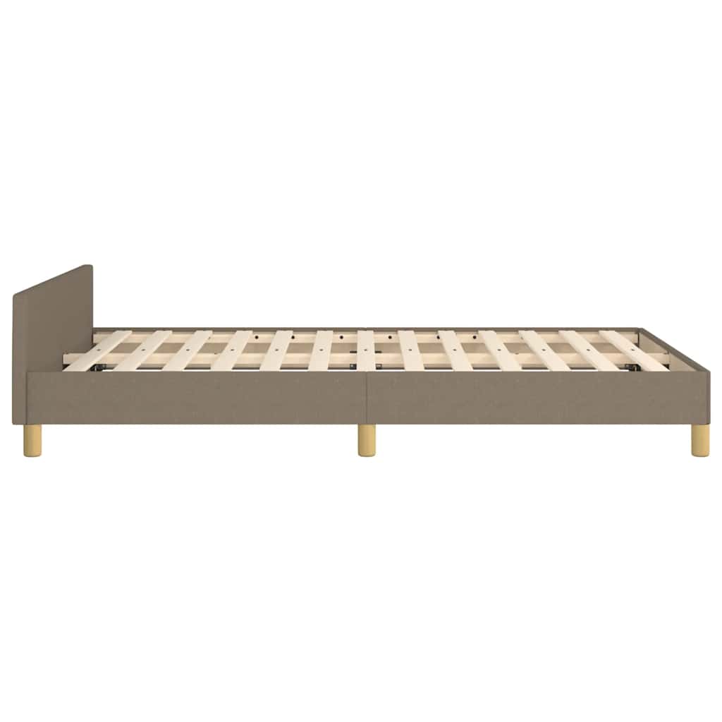 vidaXL Rama łóżka bez materaca, taupe, 120x200 cm, obita tkaniną