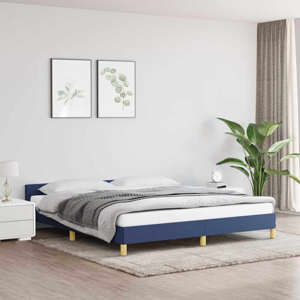 vidaXL Rama łóżka z zagłówkiem bez materaca, 160x200 cm, obita tkaniną