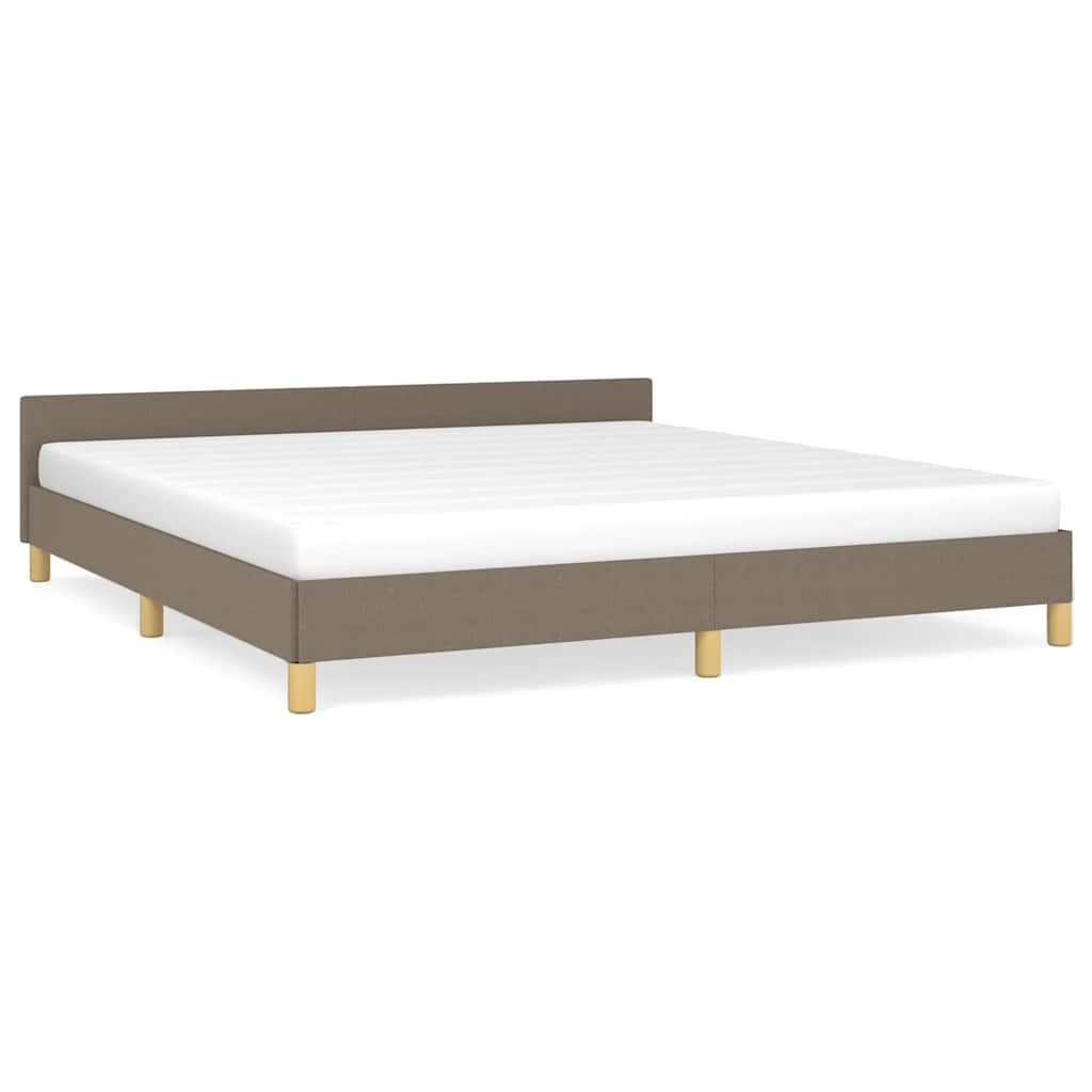 vidaXL Rama łóżka bez materaca, taupe, 180x200 cm, obita tkaniną