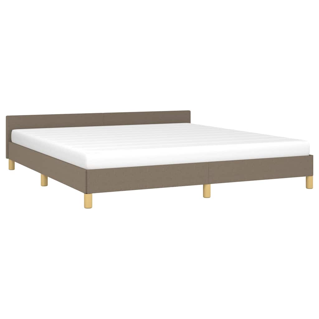 vidaXL Rama łóżka bez materaca, taupe, 180x200 cm, obita tkaniną