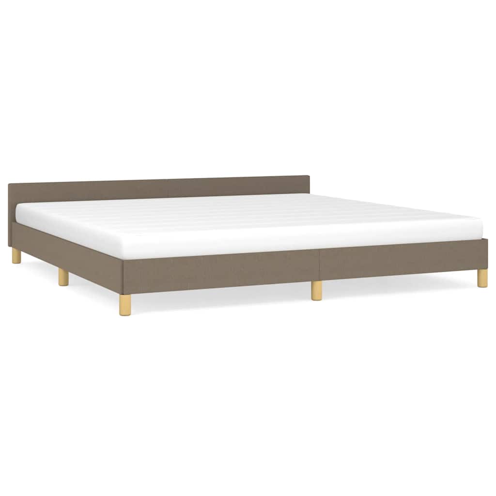 vidaXL Rama łóżka bez materaca, taupe, 200x200 cm, obita tkaniną