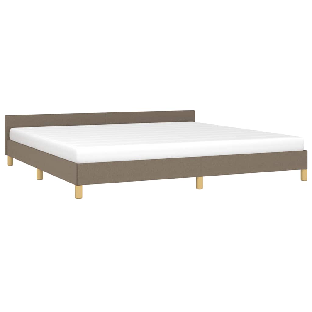 vidaXL Rama łóżka bez materaca, taupe, 200x200 cm, obita tkaniną