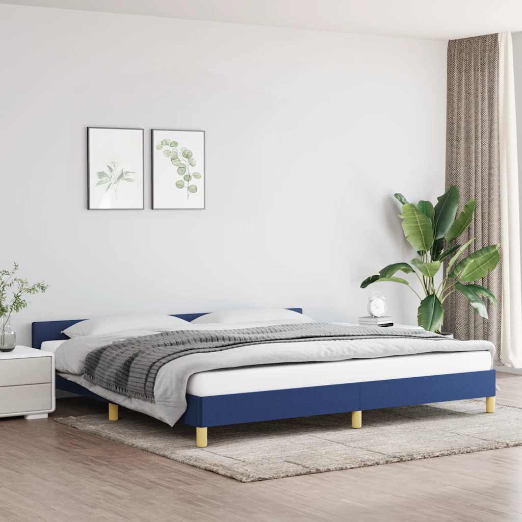 vidaXL Rama łóżka z zagłówkiem bez materaca, 200x200 cm, obita tkaniną