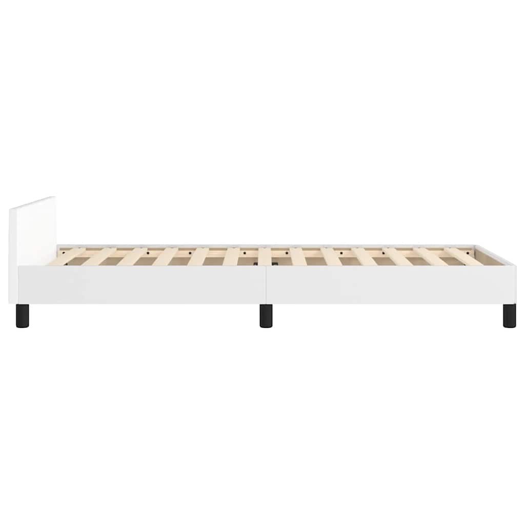 vidaXL Rama łóżka z zagłówkiem bez materaca, biała, 80x200 cm