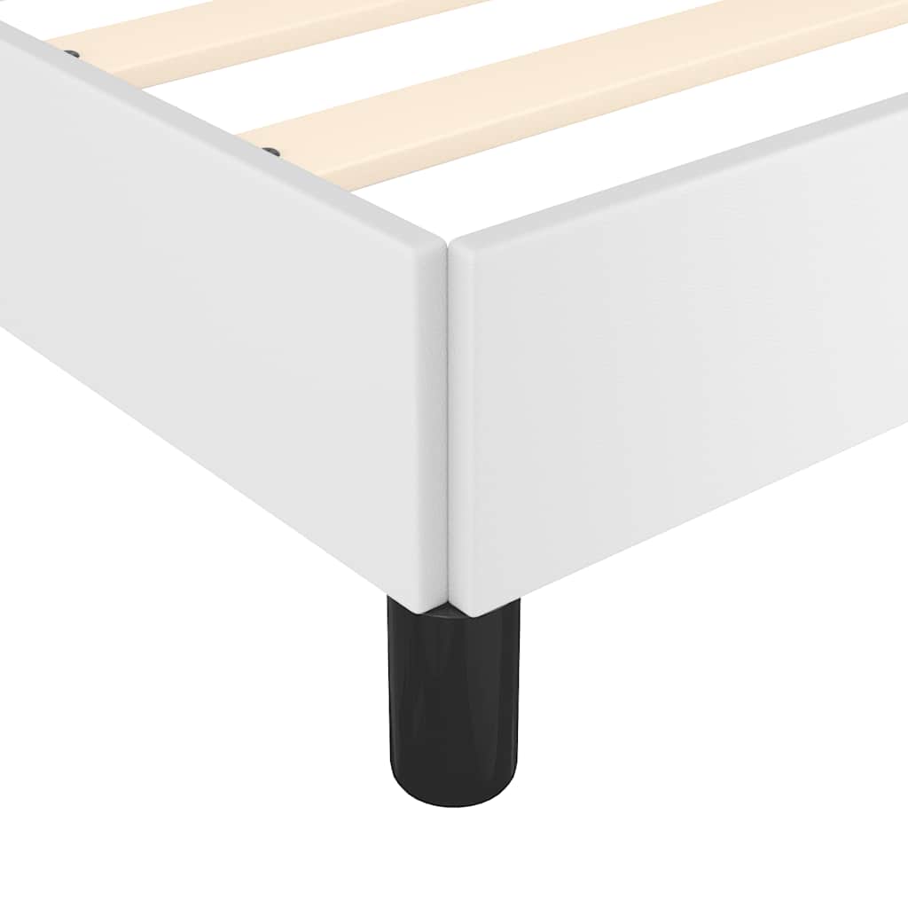 vidaXL Rama łóżka z zagłówkiem bez materaca, biała, 90x200 cm