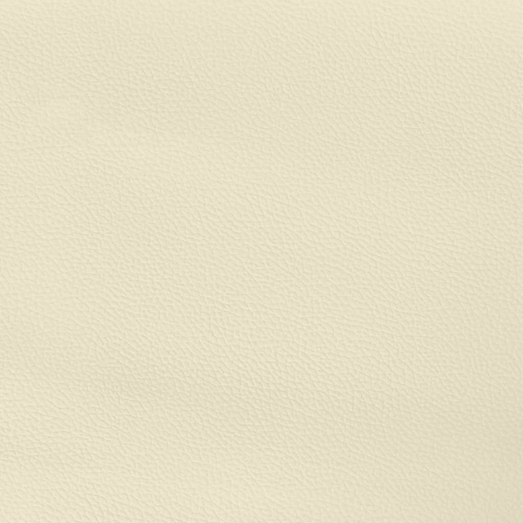 vidaXL Rama łóżka z zagłówkiem bez materaca, kremowa, 160x200 cm