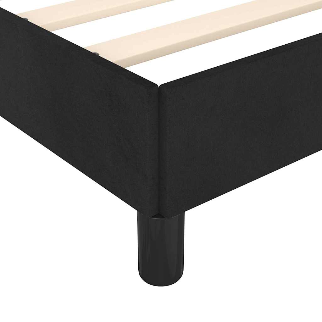 vidaXL Rama łóżka z zagłówkiem bez materaca, czarna 90x200cm aksamitna