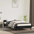 vidaXL Rama łóżka z zagłówkiem bez materaca, czarna 90x200cm aksamitna