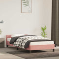 vidaXL Rama łóżka z zagłówkiem bez materaca, różowa 90x200cm aksamitna