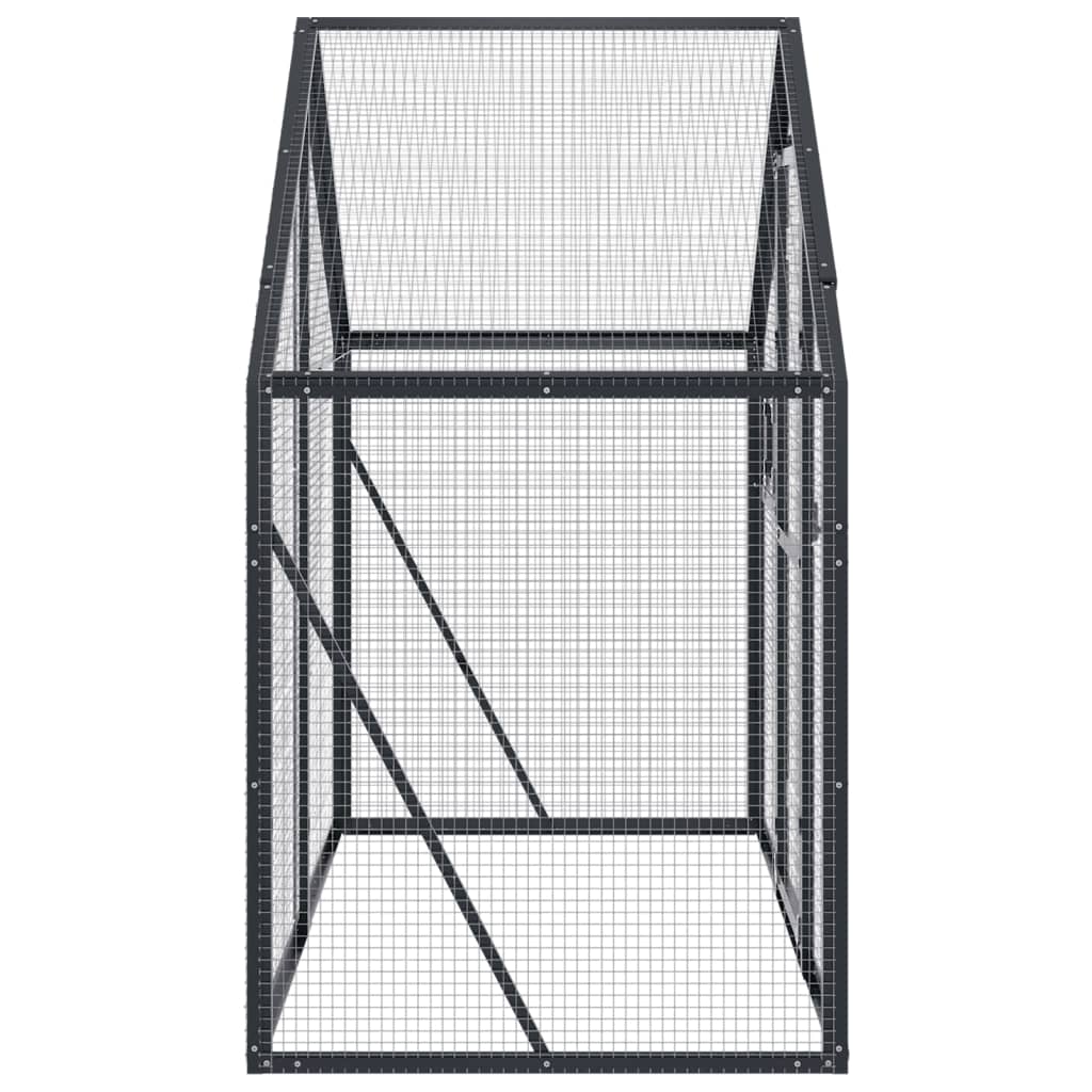 vidaXL Woliera, antracytowa, 179x100x185 cm, aluminium