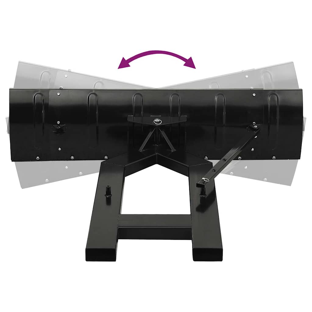vidaXL Pług śnieżny do wózka widłowego, 150x38 cm, czarny