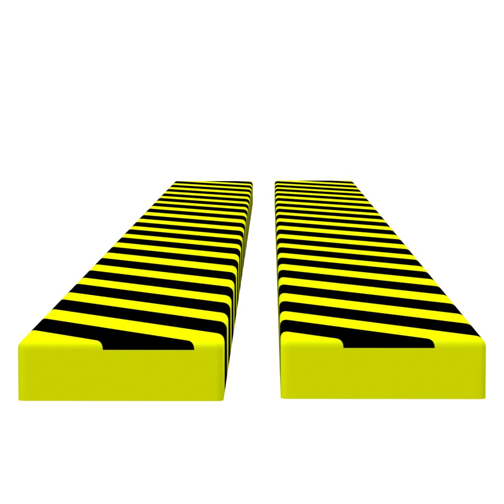 vidaXL Ochraniacze na narożnik, 2 szt., żółto-czarne, 6x2x101,5 cm, PU