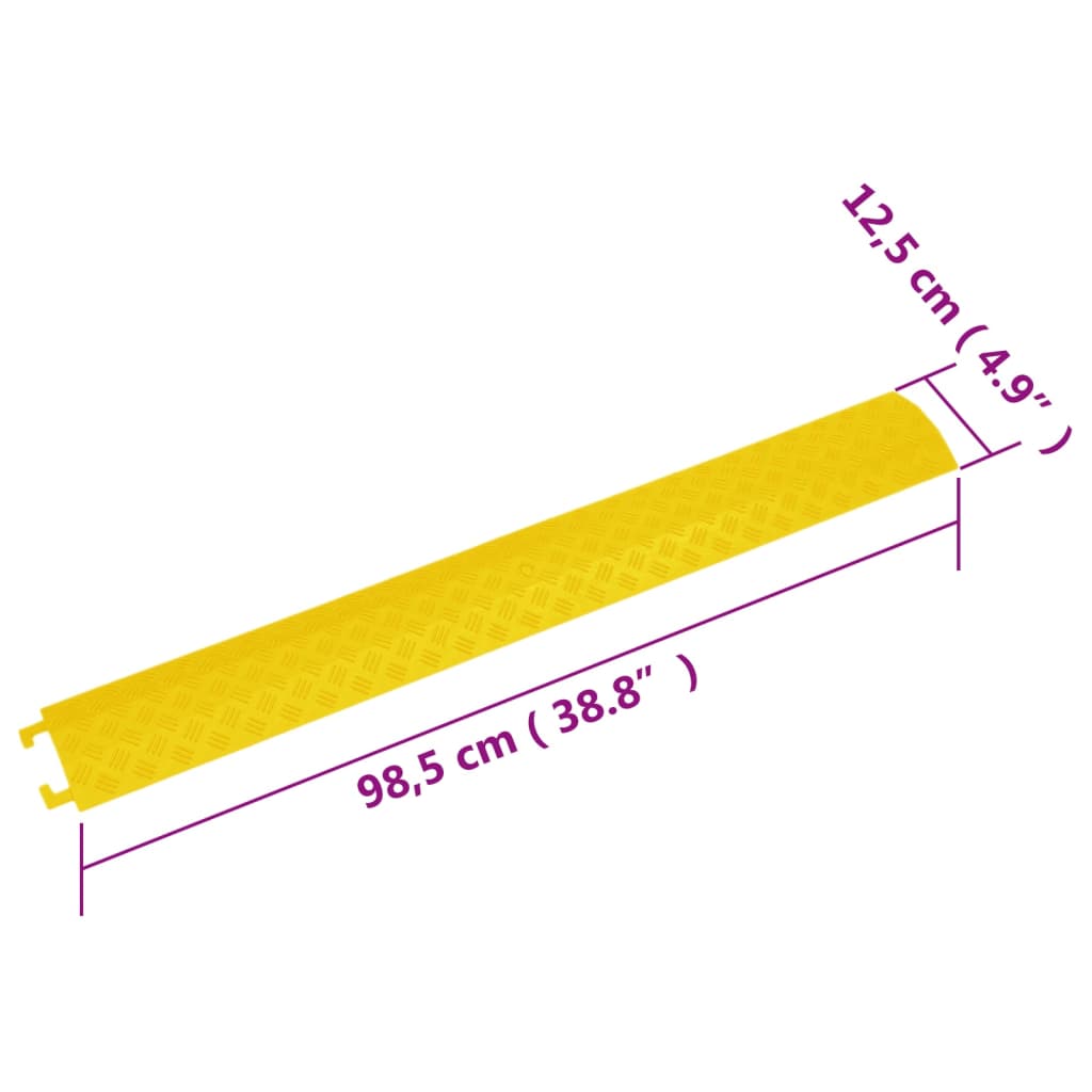 vidaXL Najazdy kablowe, 2 szt., 98,5 cm, żółte