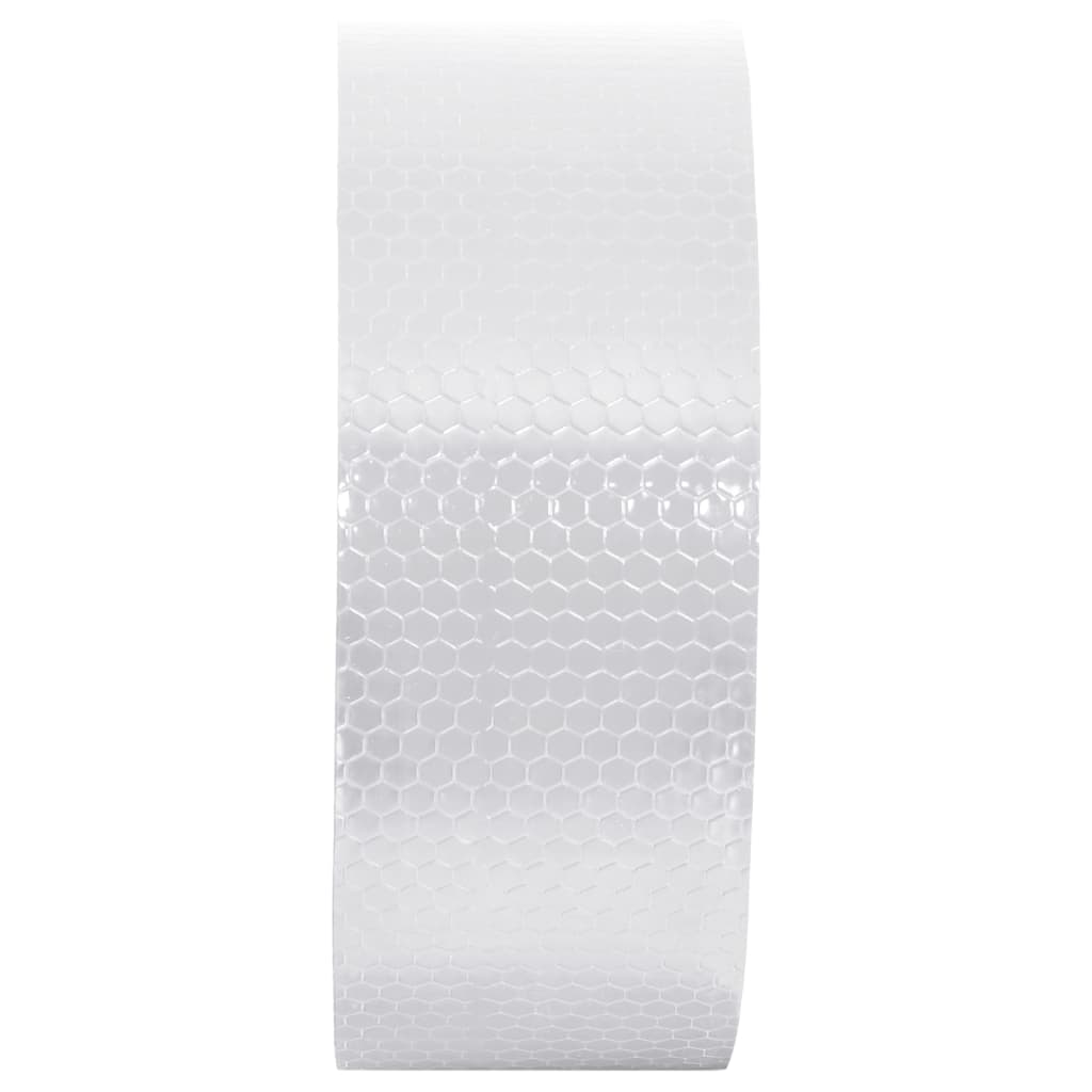 vidaXL Taśma odblaskowa, biały, 5 cm x 20 m, PVC