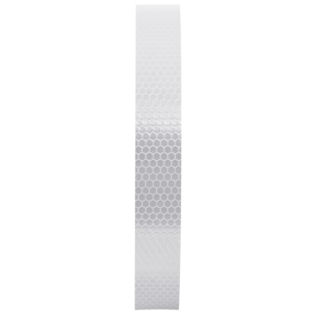 vidaXL Taśma odblaskowa, biały, 2,5 cm x 50 m, PVC