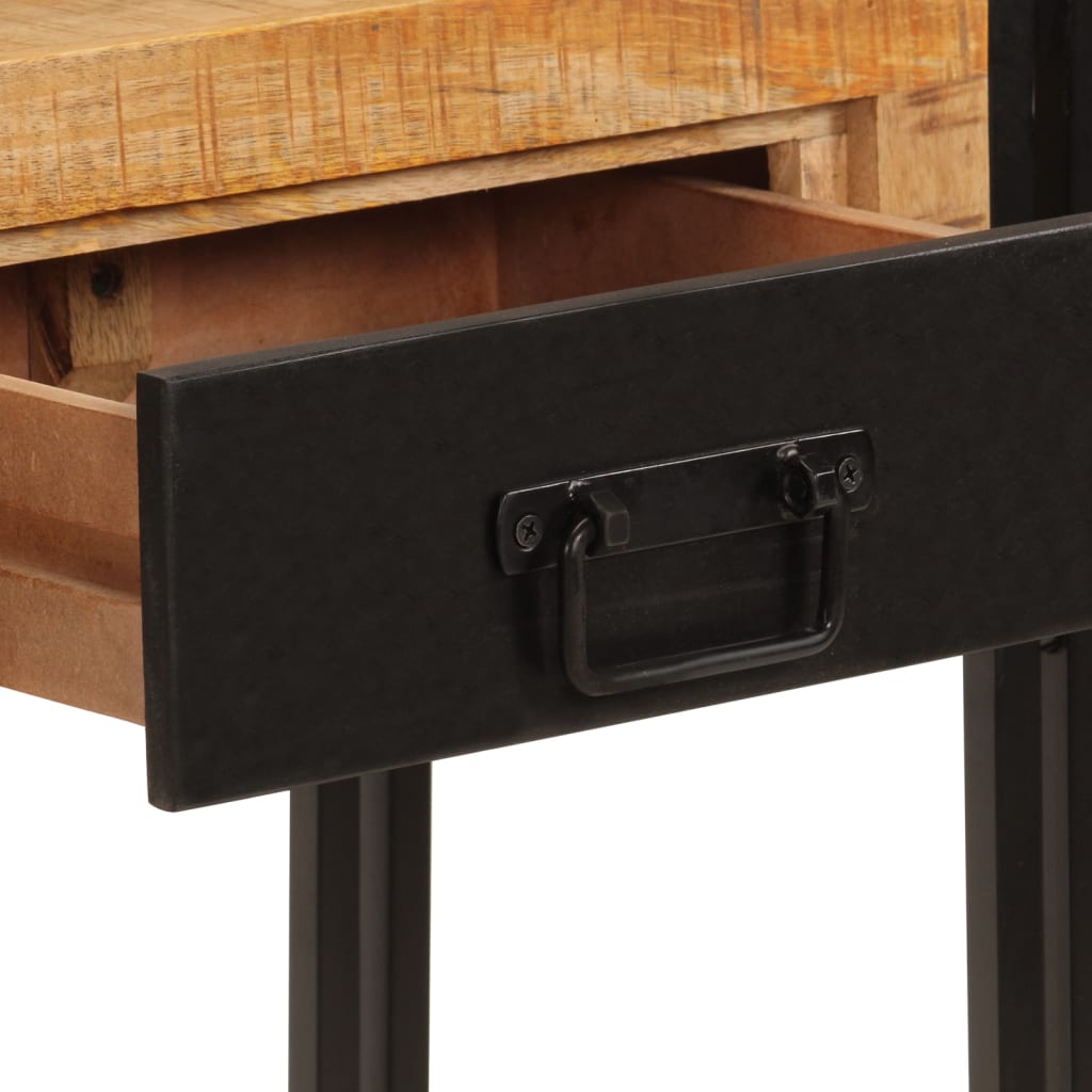 vidaXL Stolik konsolowy, 110x30x76 cm, lite drewno mango