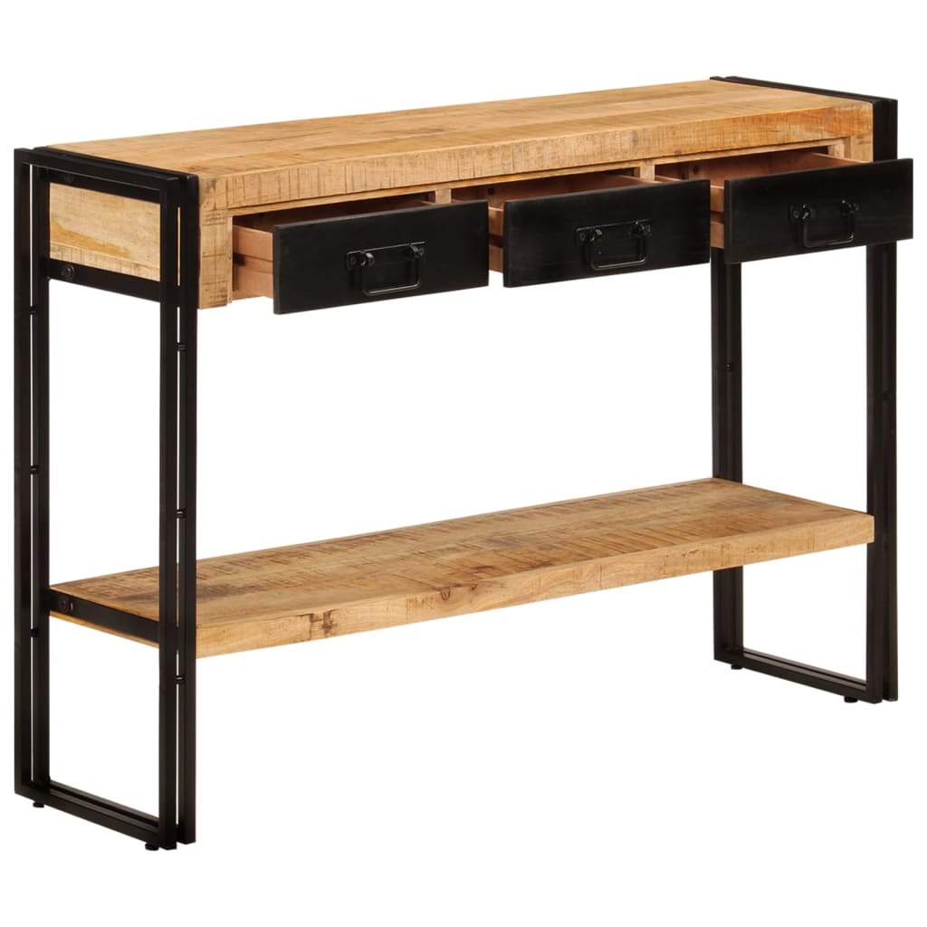 vidaXL Stolik konsolowy, 110x30x76 cm, lite drewno mango